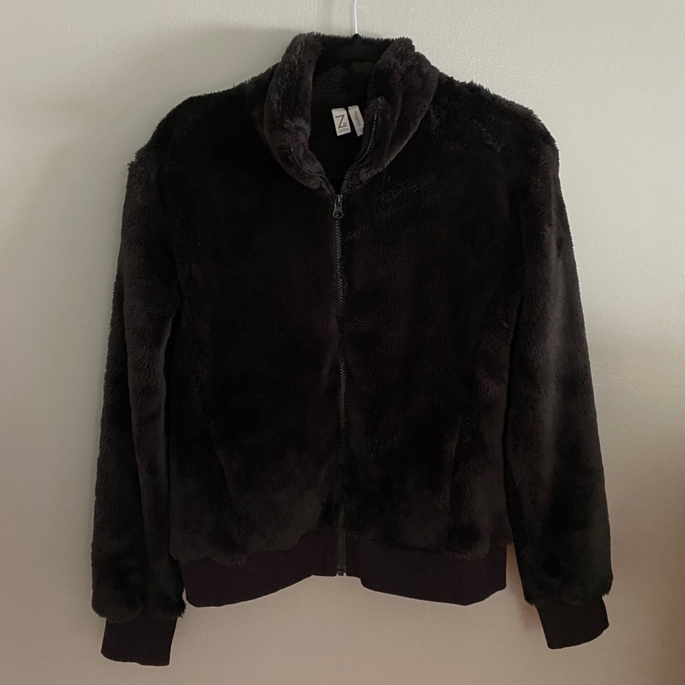Z by Zella Black fur bomber